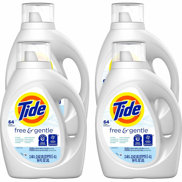 Tide Free & Gentle Detergent, 84 fl oz (2.6 quart), 4/Carton (PGC12144CT) Case of 4