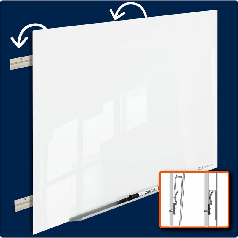 Quartet InvisaMount Magnetic Glass Board, 48" (4 ft) Width x 36" (3 ft) Height (QRTQ25F01IMW) Each