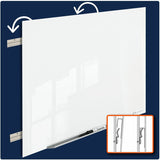 Quartet InvisaMount Magnetic Glass Board, 48" (4 ft) Width x 48" (4 ft) Height (QRTQ25F02IMW) Each