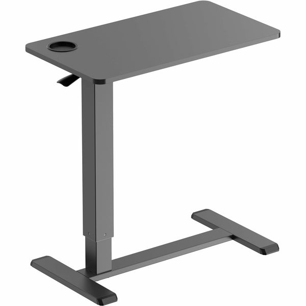 Kantek Mobile Pneumatic-Lift Side Desk/Table, Laminated Top, 15 lb Capacity, Height Adjustable, 28" Table Top Width x 15.70" Table Top Depth, Black (KTKSTS500B) Each