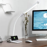 OttLite Swivel LED Desk Lamp with USB Charging and Stand (OTTCSN0800W) Each