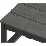 Lorell Faux Wood Outdoor Bench, 72" x 17.8" x 17.8", Gray (LLR42670) Each