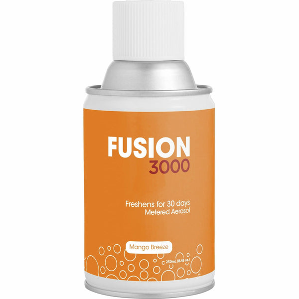 Fresh Products Fusion 3000 Metered Aerosols, 6000 ft³, Mango, 30 Day, 12/Carton, Odor Neutralizer, VOC Compliant (FRSMAIRMG) Case of 12