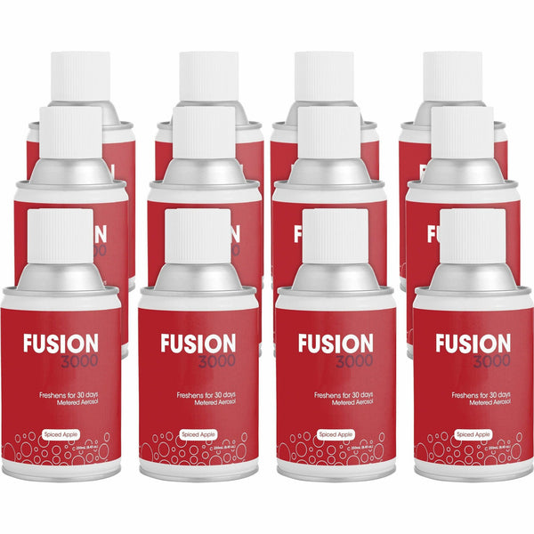 Fresh Products Fusion 3000 Metered Aerosols, 6000 ft³, Spiced Apple, 30 Day, 12/Carton, Odor Neutralizer, VOC Compliant (FRSMAIRSA) Case of 12