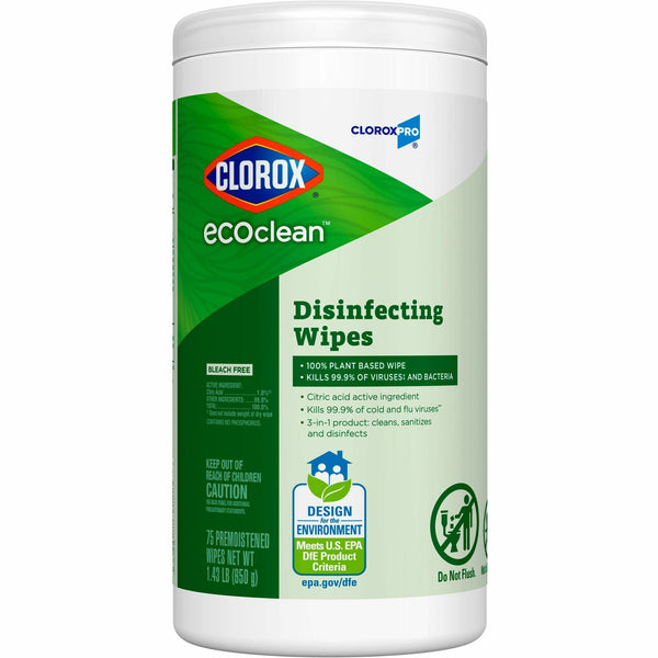 CloroxPro™ EcoClean Disinfecting Wipes, 75 Each (CLO60605) Each