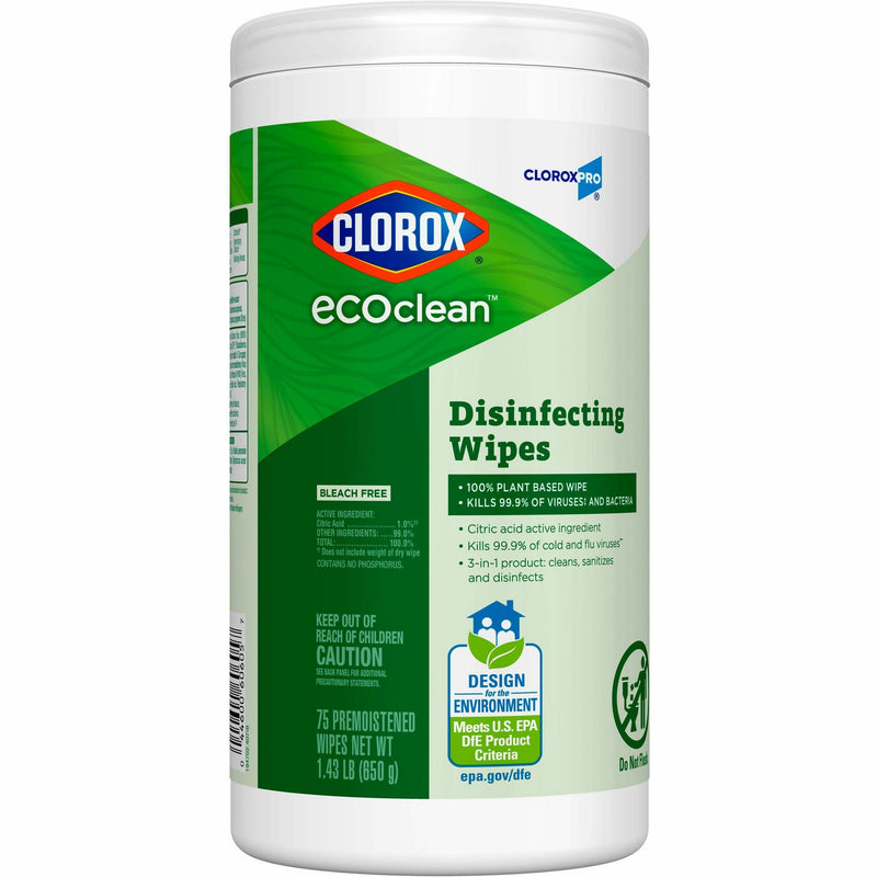 CloroxPro™ EcoClean Disinfecting Wipes, 75 Each (CLO60605) Each