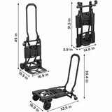 Cosco Shifter Hand Truck & Cart, 300 lb Capacity, 16" Width x 32.50" Depth x 34.30" Height, Steel Frame, Black (CSC12223BLK1E) Each