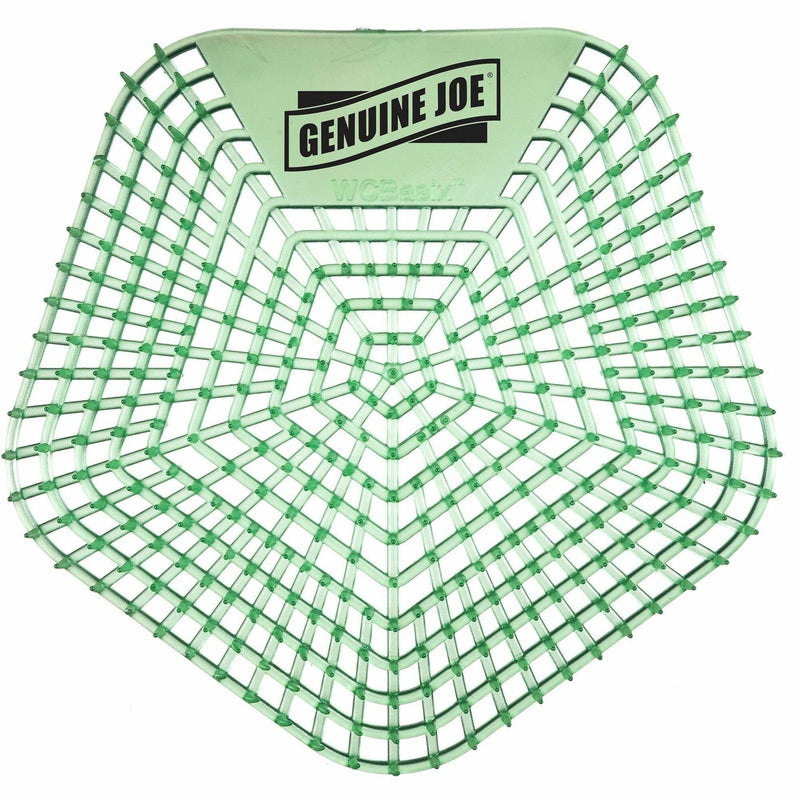 Genuine Joe Urinal Screens, Lasts upto 30 Days, Dual Sided Design, 10/Carton, Green (GJO85185) Case of 10