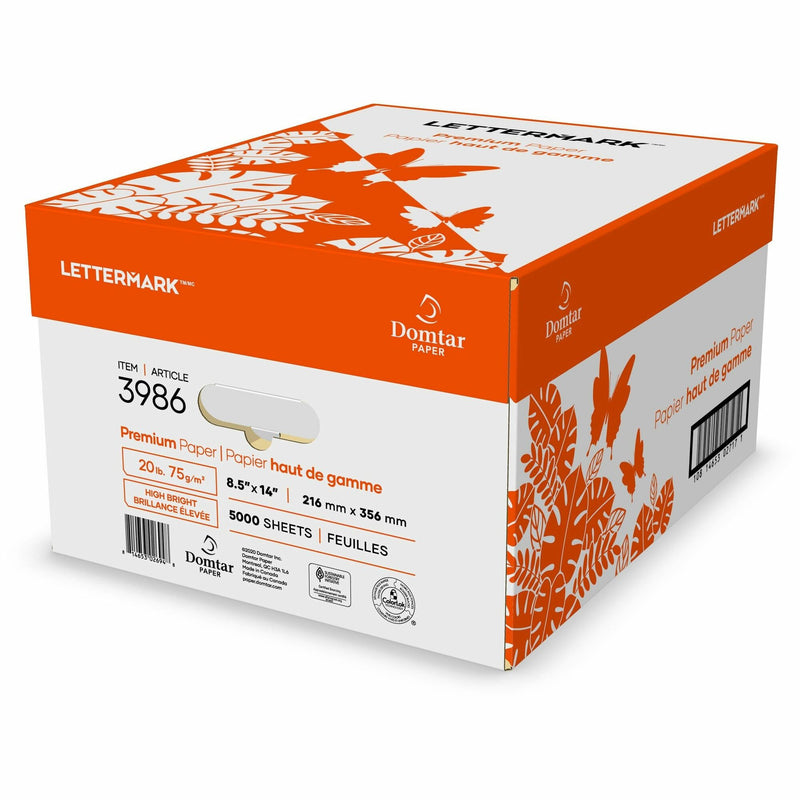 Lettermark Copy Paper, 96 Brightness, Legal, 8 1/2" x 14", 20 lb Basis Weight, White, 500 Sheets per Ream, 10/Carton (DMR3986) Case of 10