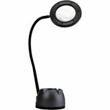 Victory Light 3-Diopter Magnifier Lamp, 15.8" Height, 3 W LED Bulb, USB Charging, Gooseneck, Adjustable Shade, Adjustable Brightness, Dimmable, Acrylic, Black (VLUVLH094UN) Each