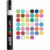 uniball™ POSCA Paint Marker, 1.8 mm Fine Bullet, 2.5 mm Marker Point, White, Yellow, Apricot, Pink, Lavender, Blue, Green Ink, Water Based, 8/Pack (UBCPC5M8CSOFT) Pack of 8