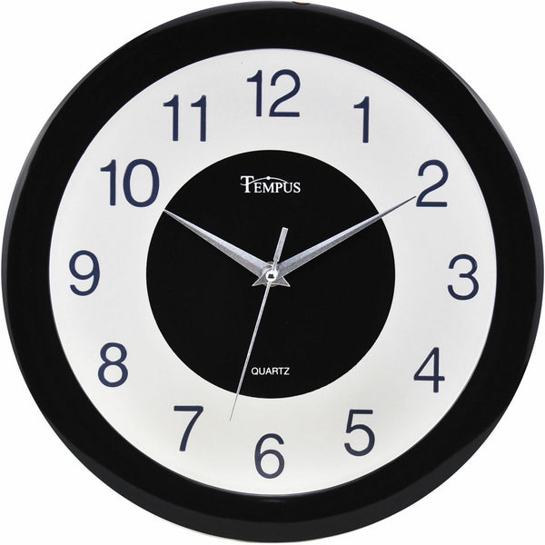 Victory Light 12" Tempus Wall Clock, Quartz, Black Case (VLUTC1236728B) Each