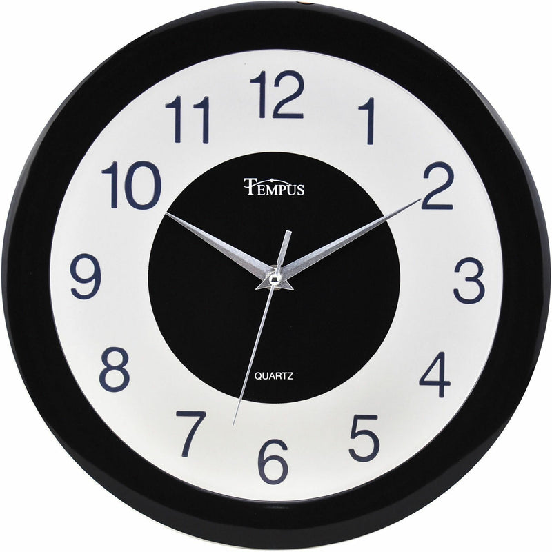 Victory Light 12" Tempus Wall Clock, Quartz, Black Case (VLUTC1236728B) Each