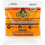 Gorilla Hot Glue Sticks, 0.43" dia x 4", Dries Clear, 45/Pack (GOR3034502) Each