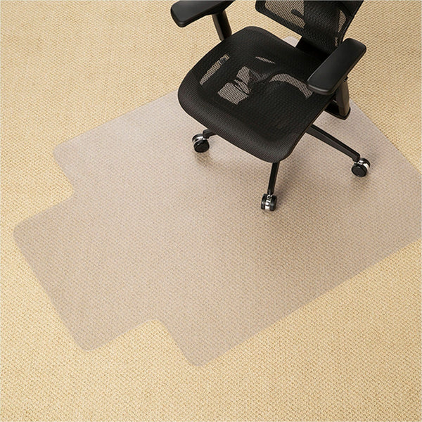 Deflecto SuperGrip Chairmat, 53" Length x 45" Width, Lip Size 25" Length x 12" Width, Vinyl, Clear (DEFCM23232SPRC) Each