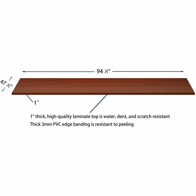 Lorell Essentials Modular Conference Tables, 94" x 47" x 1", Band Edge, Finish: Mahogany (LLR16310) Each