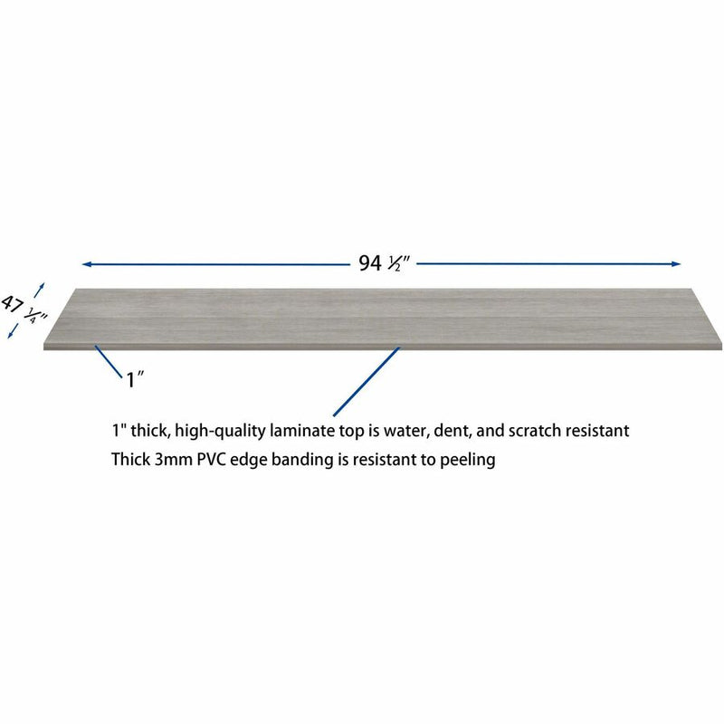 Lorell Essentials Modular Conference Tables, 94" x 47" x 1", Band Edge, Finish: Weathered Charcoal (LLR16313) Each