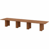 Lorell Essentials Modular Conference Tables, 1" x 47"47", Band Edge, Walnut Table Top (LLR16342) Each