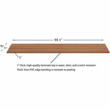 Lorell Essentials Modular Conference Tables, 94" x 47" x 1", Band Edge, Finish: Walnut (LLR16312) Each