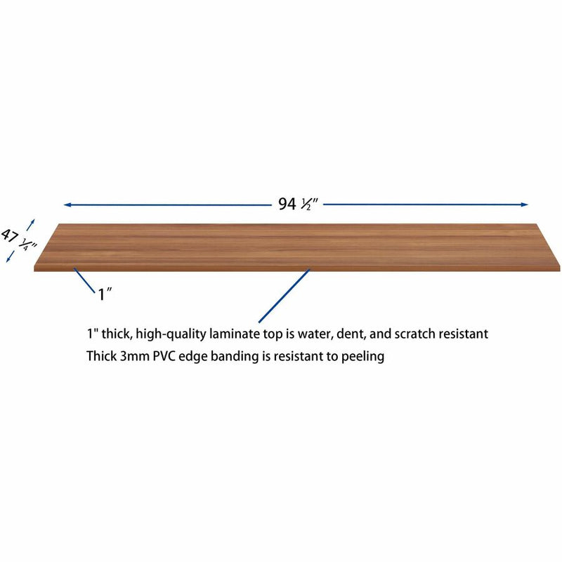 Lorell Essentials Modular Conference Tables, 94" x 47" x 1", Band Edge, Finish: Walnut (LLR16312) Each