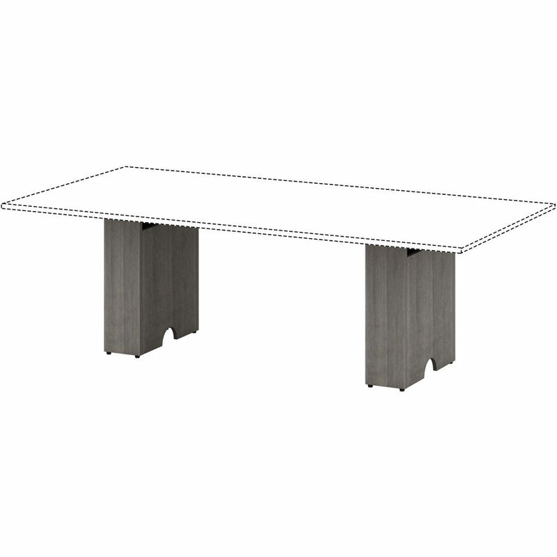 Lorell Essentials Table Base, 23.6" x 7.9" x 28.5", Weathered Charcoal (LLR16303) Each