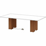 Lorell Essentials Modular Conference Tables, 23.6" x 7.9" x 28.5", Walnut (LLR16302) Each