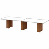 Lorell Essentials Modular Conference Tables, 23.6" x 7.9" x 28.5", Walnut (LLR16302) Each