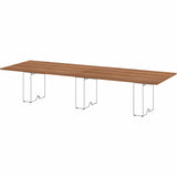 Lorell Essentials Modular Conference Tables, 59" x 47" x 1", Band Edge, Walnut Table Top (LLR16322) Each