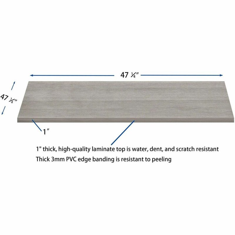 Lorell Essentials Modular Conference Tables, 1" x 47"47", Band Edge, Weathered Charcoal Table Top (LLR16343) Each