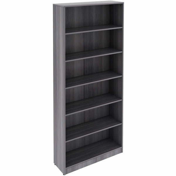 Lorell Laminate Bookcases, 36" Width x 12" Depth x 84" Height, 6 x Shelves, Weathered Charcoal (LLR69665) Each