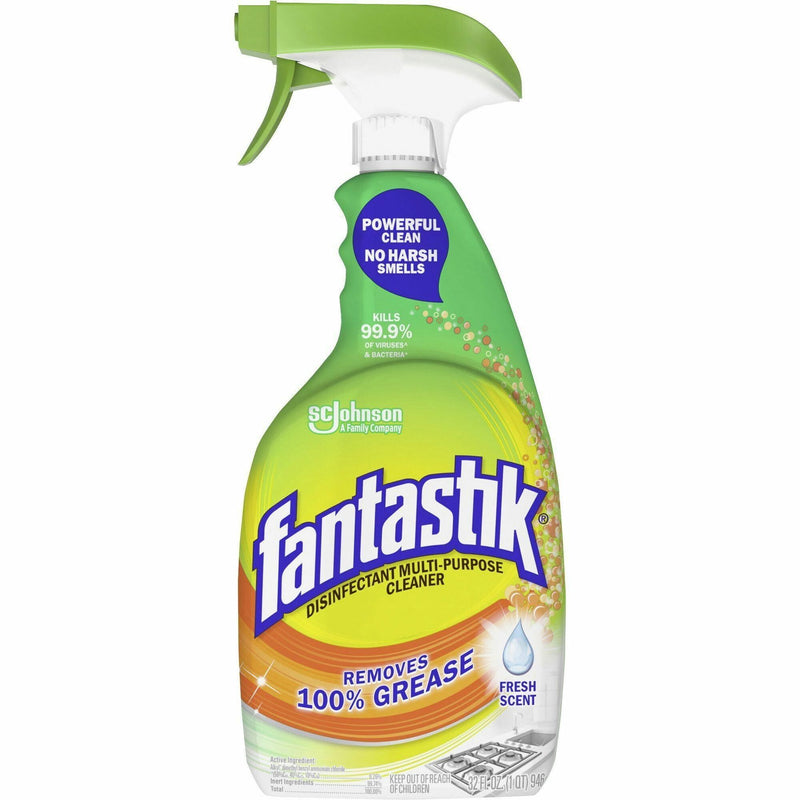 fantastik® Disinfectant Cleaner, 32 fl oz (1 quart), Fresh Scent, 8/Carton (SJN366095CT) Case of 8