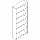 Lorell Laminate Bookcases, 36" Width x 12" Depth x 84" Height, 6 x Shelves, Cherry (LLR99751) Each