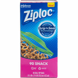 Ziploc® Snack Size Storage Bags, 3.75" Width x 6.50" Length, Clear, 90/Box, 12/Carton (SJN366131CT) Case of 12