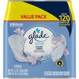 Glade Automatic Spray Refill Value Pack, 12.4 fl oz, 70 Day, Long Lasting, 2/Pack, 3/Carton (SJN375366CT) Case of 3