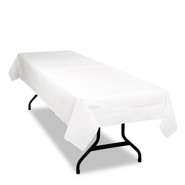 Tablemate® Table Set Poly Tissue Table Cover, 54" x 108", White, 6/Pack (TBLPT549WH)