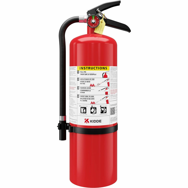 Kidde Pro 10 MP-1 Fire Extinguisher, 10 lb Capacity, A: Common Combustibles, B: Flammable Liquids, C: Live Electrical Equipment (KID21032149) Each