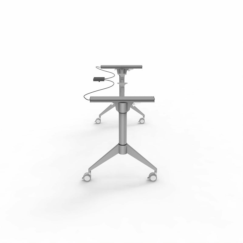 Lorell Spry Nesting Training Table Base, Silver Folding Base, 2 Legs, 29.50" Height (LLR60758) Each