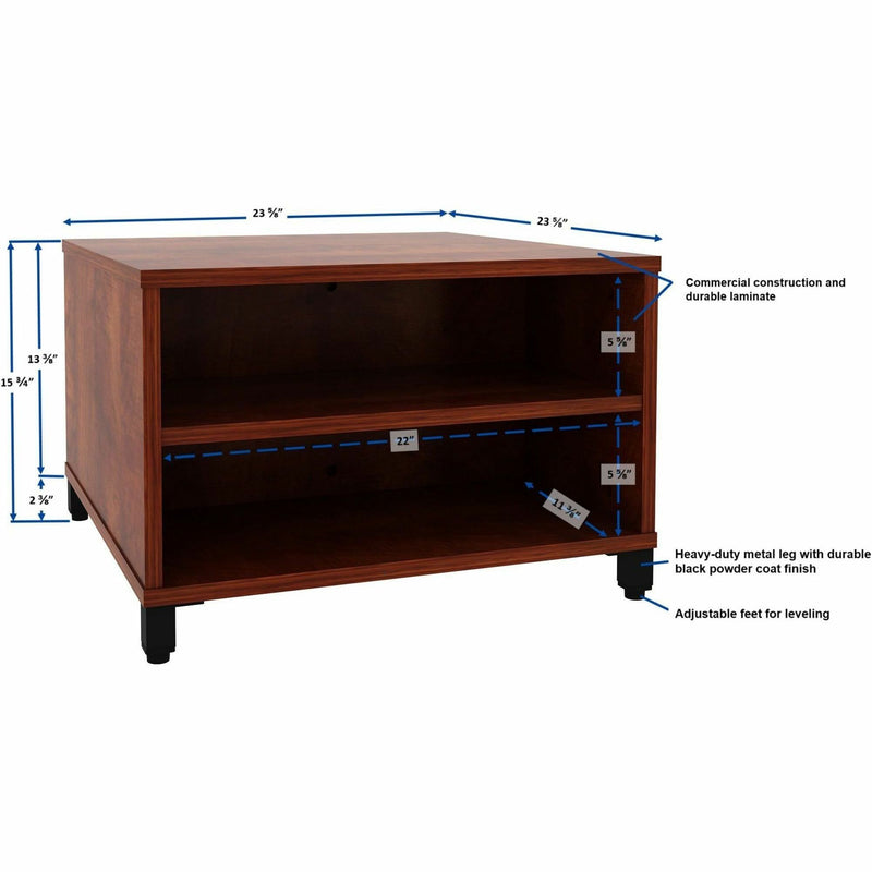 Lorell Reception Table, Height Adjustable x 24" Table Top Width x 24" Table Top Depth, 20" Height, Cherry (LLR69201) Each