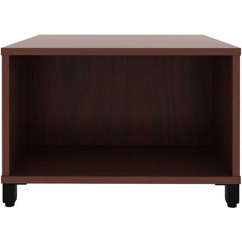 Lorell Reception Table, Height Adjustable x 24" Table Top Width x 24" Table Top Depth, 20" Height, Mahogany (LLR69200) Each