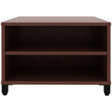 Lorell Reception Table, Height Adjustable x 24" Table Top Width x 24" Table Top Depth, 20" Height, Mahogany (LLR69200) Each