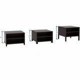 Lorell Reception Table, Height Adjustable x 24" Table Top Width x 24" Table Top Depth, 20" Height, Espresso (LLR69204) Each