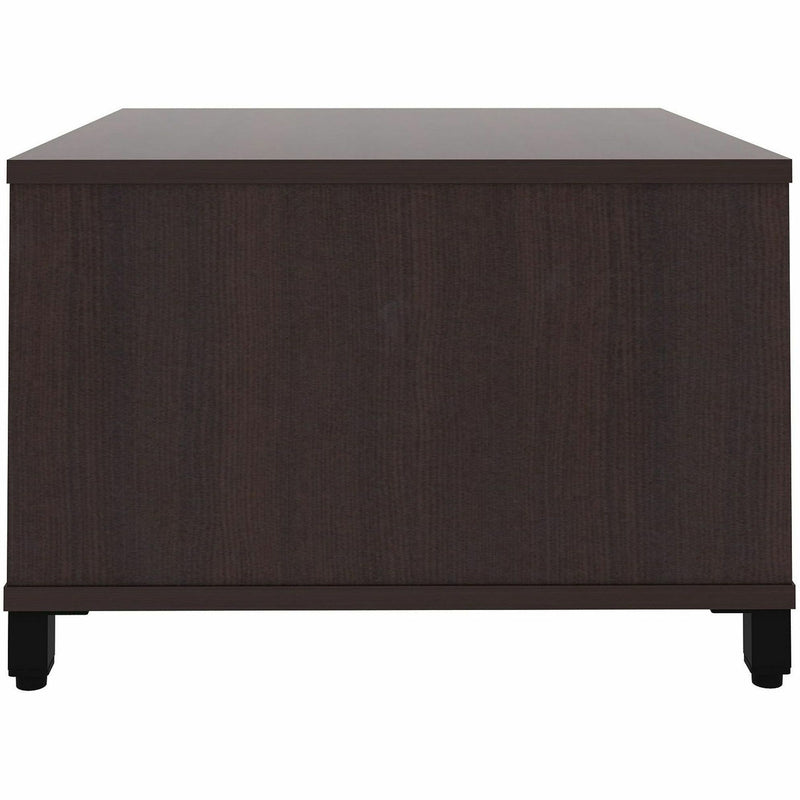 Lorell Reception Table, Height Adjustable x 24" Table Top Width x 24" Table Top Depth, 20" Height, Espresso (LLR69204) Each