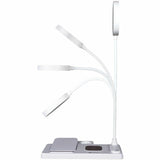 OttLite LED Desk Light with Multi Charging Station, 14" x 3.7", White, LED Bulb, for Desk (OTTVW2009) Each