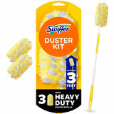 Swiffer Unscented Duster Kit, Fiber Bristle, 36" Handle Length, Yellow, 4/Carton (PGC89114) Case of 4