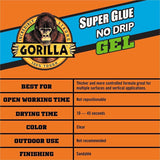 Gorilla Glue Super Glue Gel, Clear (GOR109804) Each
