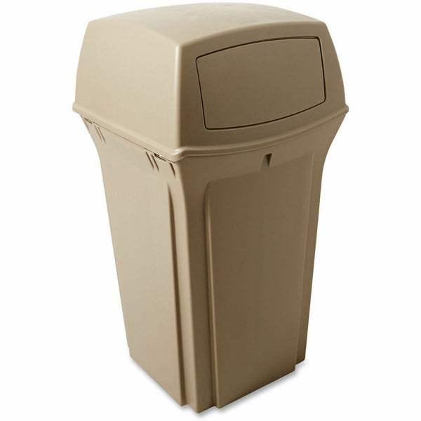 Rubbermaid Commercial Ranger Fire-Safe Container, Square, Structural Foam, 35gal, Beige (RCP843088BG) Each