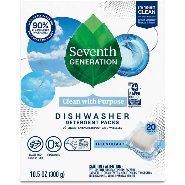 Seventh Generation Natural Dishwasher Detergent 45-Pack, 20/Pack (SEV45177) Pack of 20