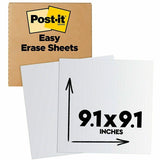 3M Easy Erase Permanent Marker Whiteboard Sheets, White (MMMEESH2PKSIOC) Each