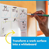 3M Easy Erase Permanent Marker Whiteboard Sheets, White (MMMEESH2PKSIOC) Each