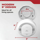 Kidde Smoke Alarm, 85 dB, Visual, Audible, Surface Mount, Wall Mountable, Ceiling Mountable, Red, Green, Amber, White (KID21031447) Each